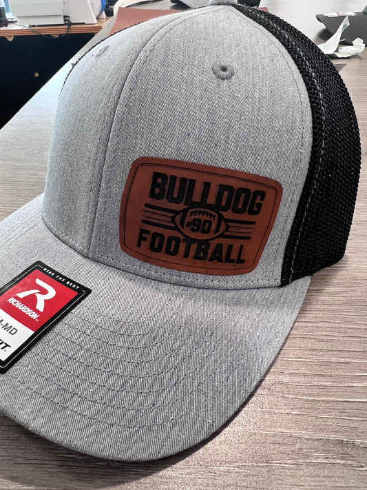 Custom Leather Leatherette Adhesive Team football and number Patches