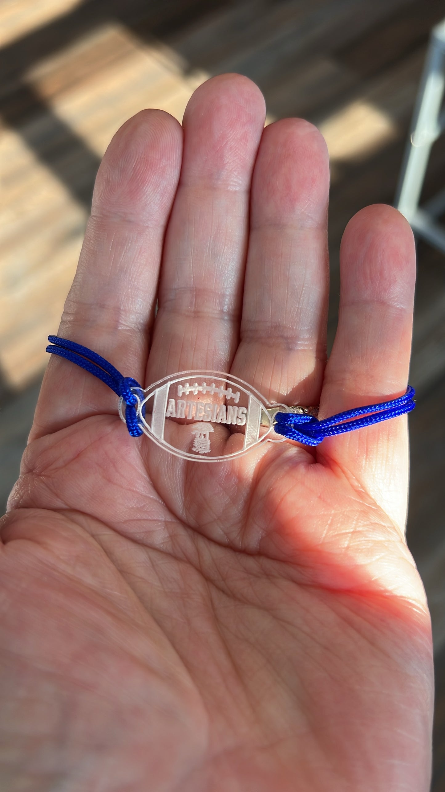 Acrylic bracelet Football pieces