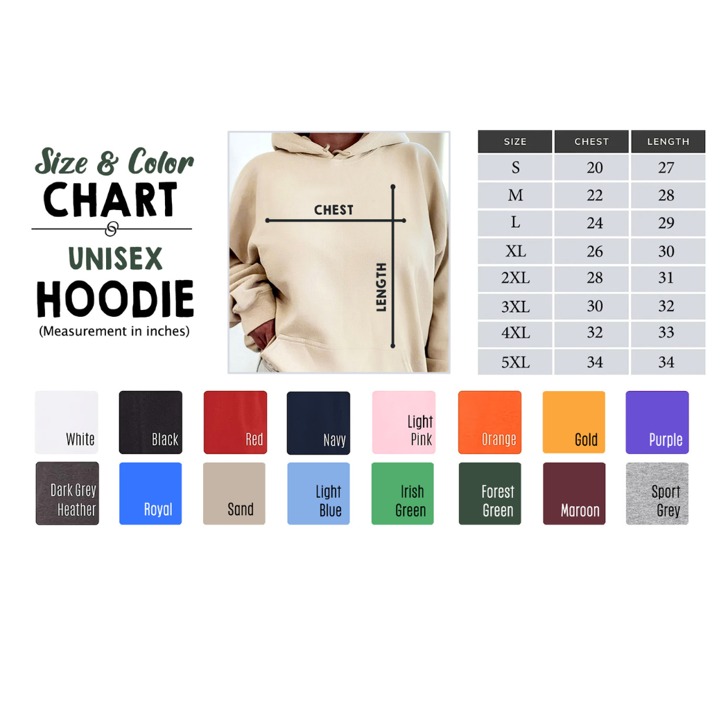 Custom Text and Outline Embroidery Hoodie